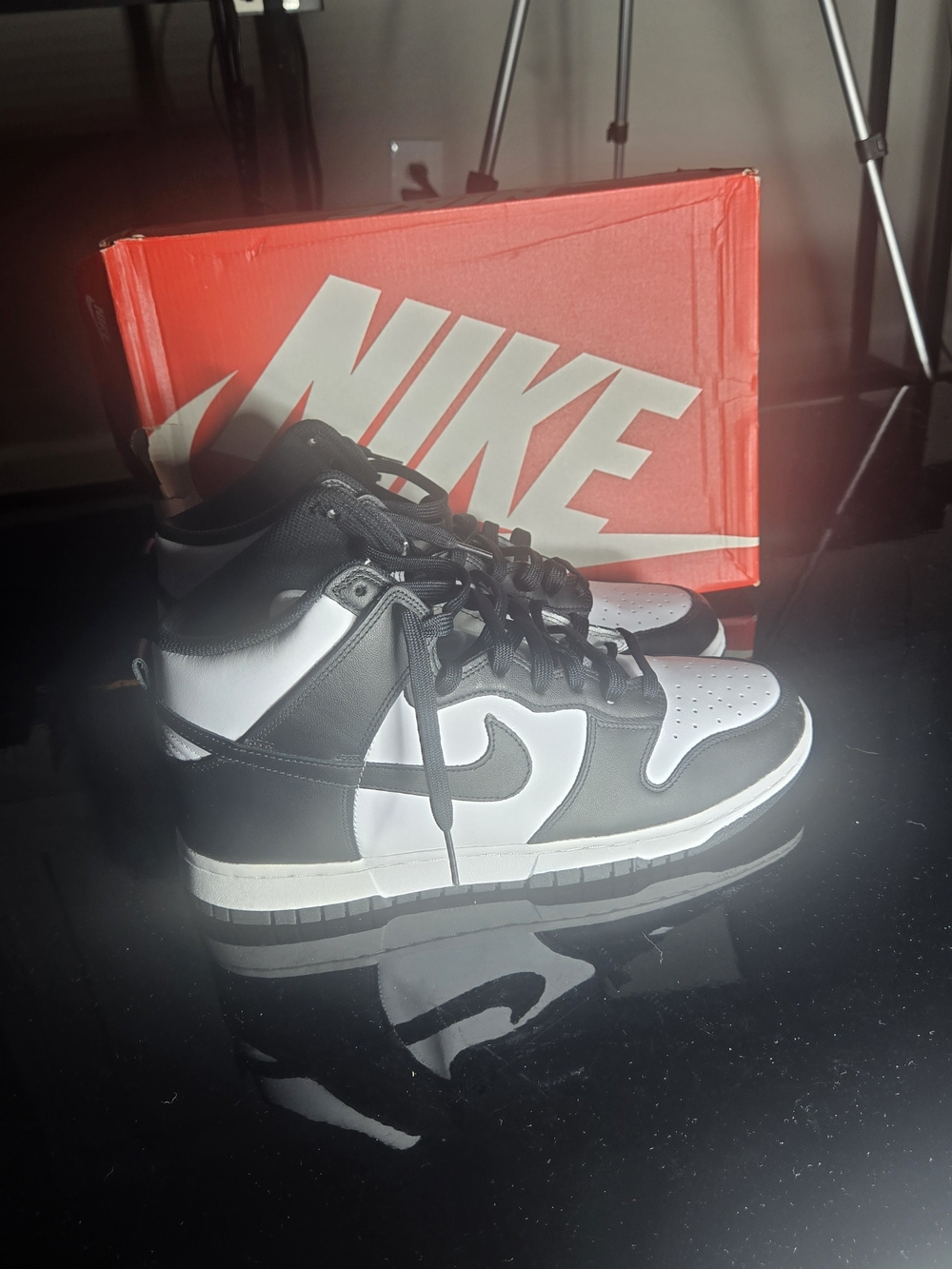 Nike Dunk High Panda Size W 11 / M 9.5 Black White DD1869-103.